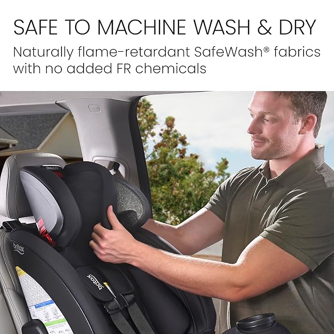 Britax One4Life All in One Convertible Car Seat, 3 in 1 Car Seat & Booster Seat with Easy ClickTight Installation, Extended Rear Facing Capacity, and Breathable SafeWash Fabrics — Mineral Gray