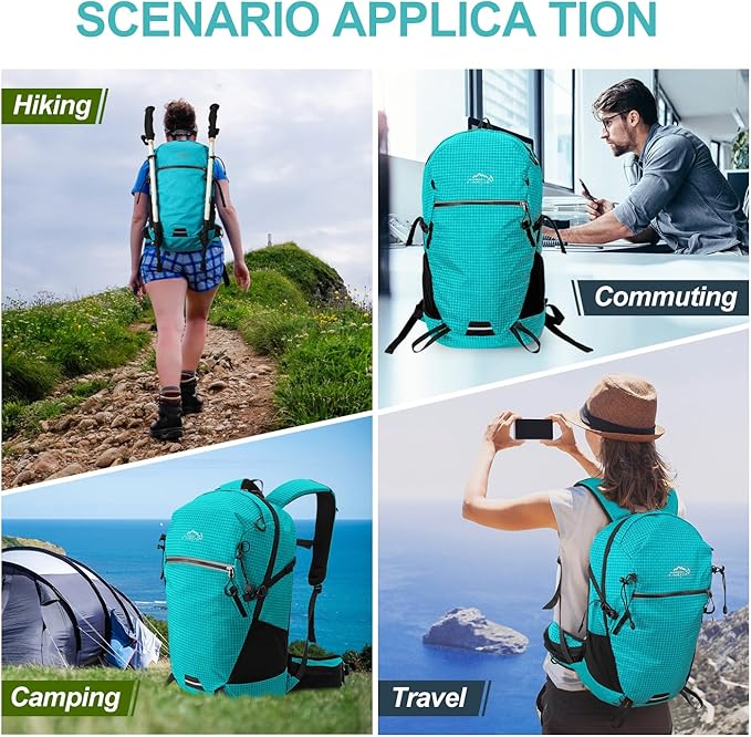 Hydration Backpack, 25L Hiking Backpack with 3L Water Bladder and Rain Cover, Hiking Water Backpack Men Women Lightweight Hydration Pack for Hiking, Cycling, Climbing, Camping