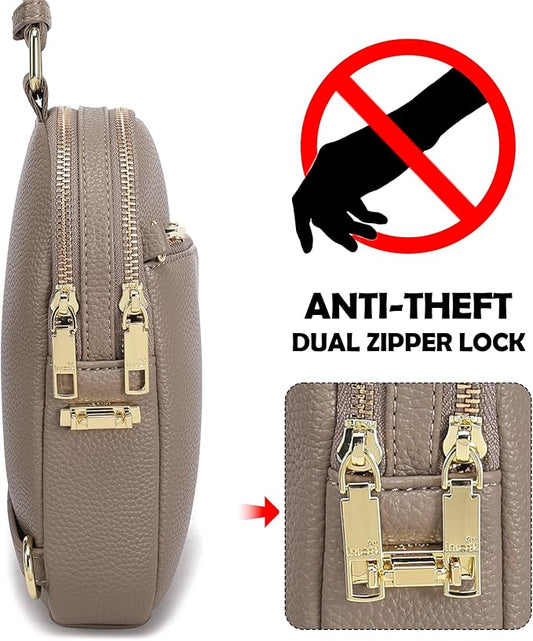INICAT RFID Blocking Sling Bag Anti Theft Crossbody Bags Women Valentine's Day Gifts Travel Purses Vegan Leather