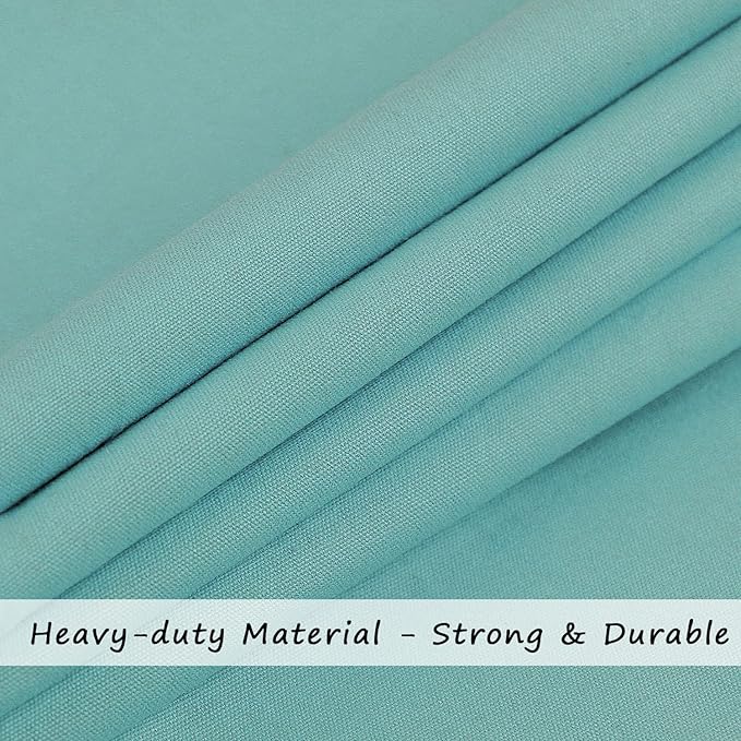 Cotton Canvas Laundry Bag with Handles & Drawstring Straps, Heavy Duty Extra Large Laundry Bags for Laundromat and Household, 25.5x34 Inch, Teal Blue