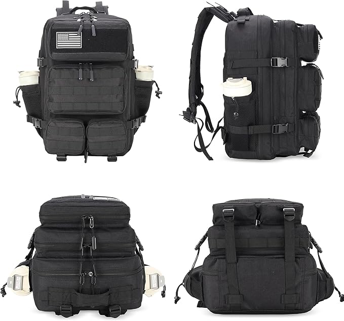 55L Tactical Backpack Heavy Duty Military Rucksack Molle Backpack 3 Day Assault Pack for Work Outdoors