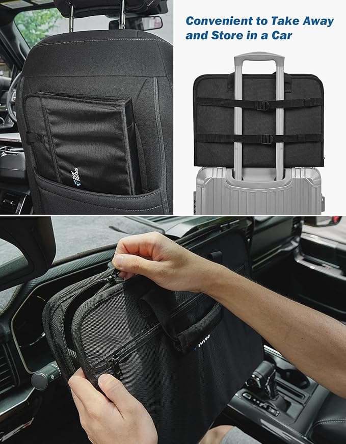 JOYTUTUS Steering Wheel Tray, Multifunctional Laptop Desk, Back Seat Headrest Table for Eating, Fit for Large Vehicles, Like Trucks, Pickups, Semi-Trailers