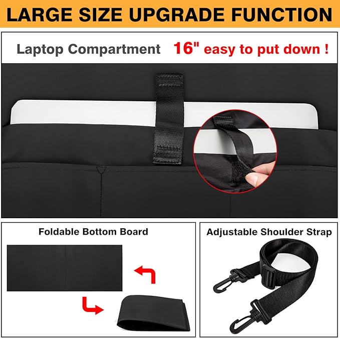 IBFUN Utility Tote Bag with 14/24 Pockets Zip Top Teacher Tote Bag for Teacher/Work Women