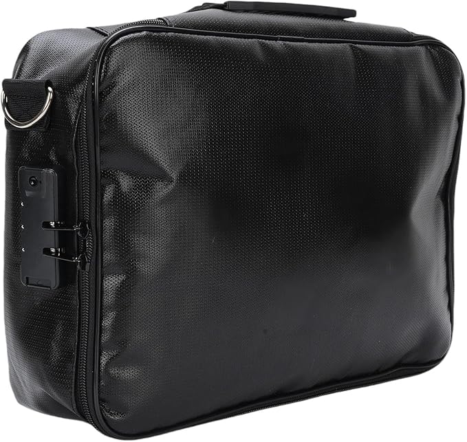 Walfront Document Lock Water Proof Safe Case Fireproof File Bag for Important Documents Passports Money and Valuables