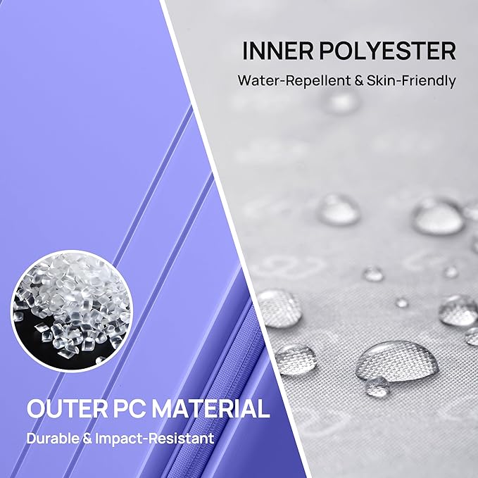 NINETYGO Large Checked Luggage 28 Inch, Top Opening Luggage Checking In Luggage, Expandable, PC Hard Shell, Larger Capacity Checked, TSA Lock, 360° Spinner Wheels (Purple, Hobo Pro)