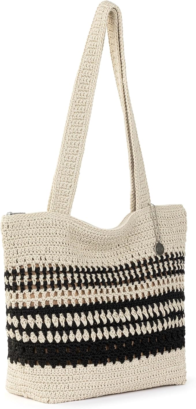 The Sak Casual Classics Tote Bag - Hand Crochet Woman's Purse For Everyday, Travel, Beach Bag - Handbag With Shoulder Straps
