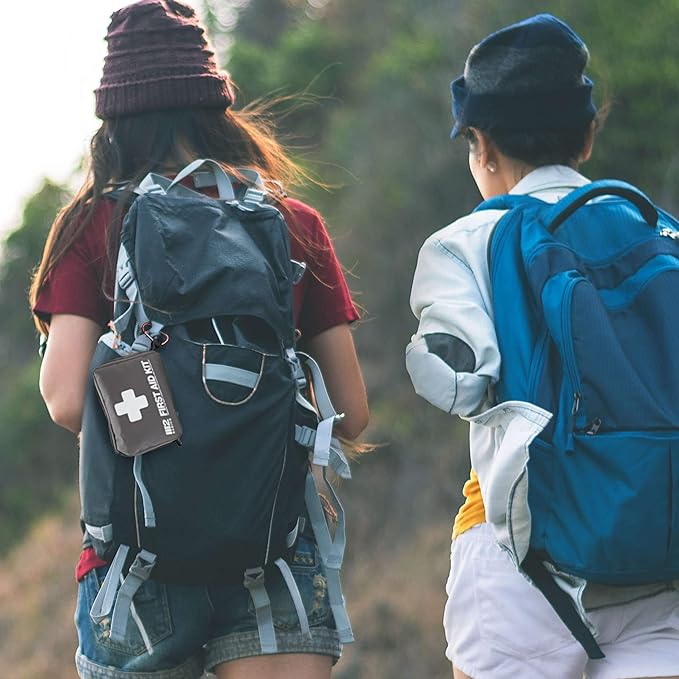 M2 BASICS Premium 150-Piece Mini Emergency First Aid Kit for Car, Backpack, Travel & Outdoors – Compact Medical Supplies for Camping, Hiking & Home