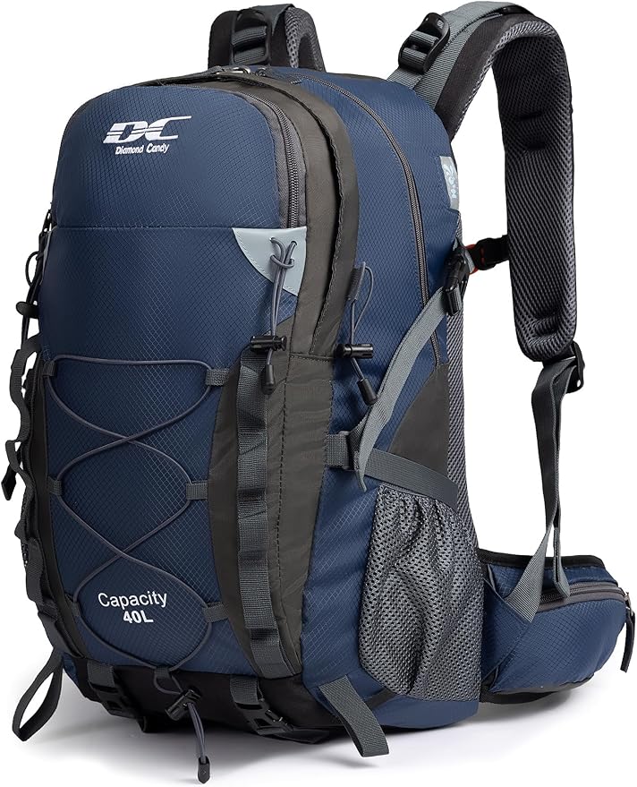 Diamond Candy Waterproof Hiking Backpack for Men and Women, Lightweight Day Pack for Travel Camping