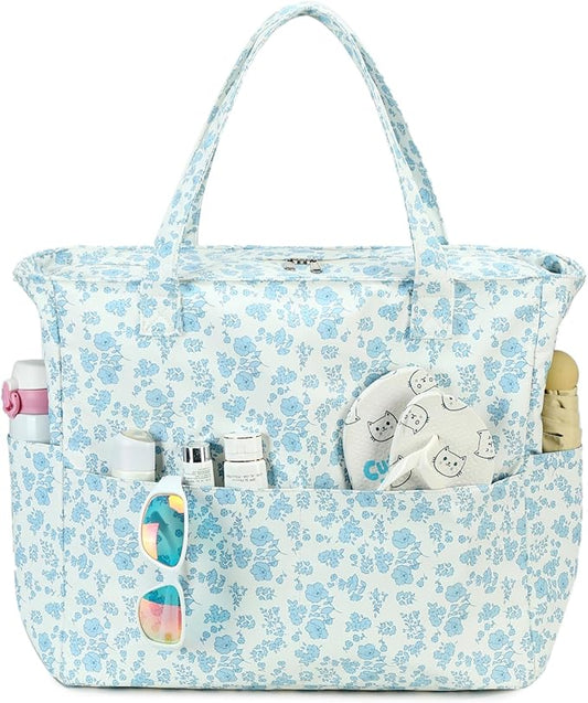 Bluboon Waterproof Beach Tote Pool Bags for Women Ladies Extra Large Carry On Bag With Wet Compartment for Weekender Travel