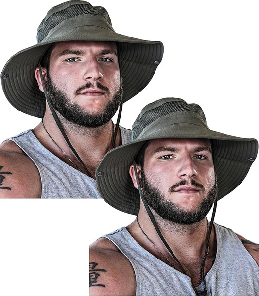 GearTOP Safari Hat for Men Sun Hats for Women UV Protection UPF 50+ Fishing, Gardening, Hiking Hat (22-23 1/2")