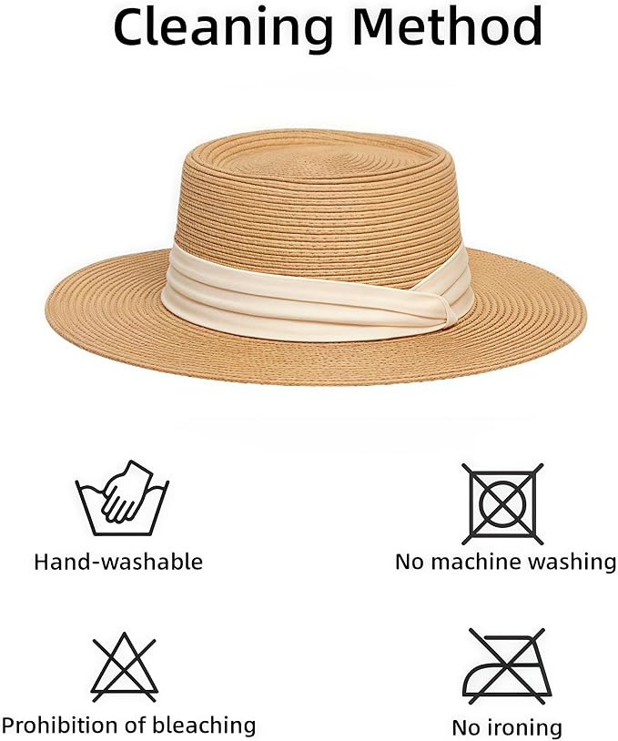 Sun Hat - Foldable Straw Beach Sun Hat for Women UPF40+,Beige Strap Khaki