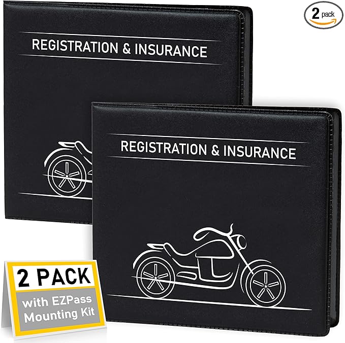 CANOPUS Car Registration and Insurance Holder, Car Document Holder, Vehicle Registration and Insurance Card Holder, Wallet for Auto, Trailer, Motorcycle, Truck, Vehicle Paperwork Organizer (2 Pack)