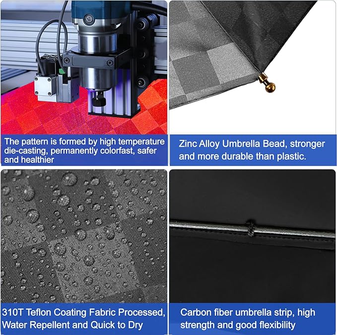 Satol 46/54/62 Inch Large Golf Umbrella, Windproof 10 Ribs Automatic Open/Close Oversize Double Canopy Vented Portable Folding Travel Umbrellas, UPF 50+ Sun & Rain Compact Umbrellas for Outdoor