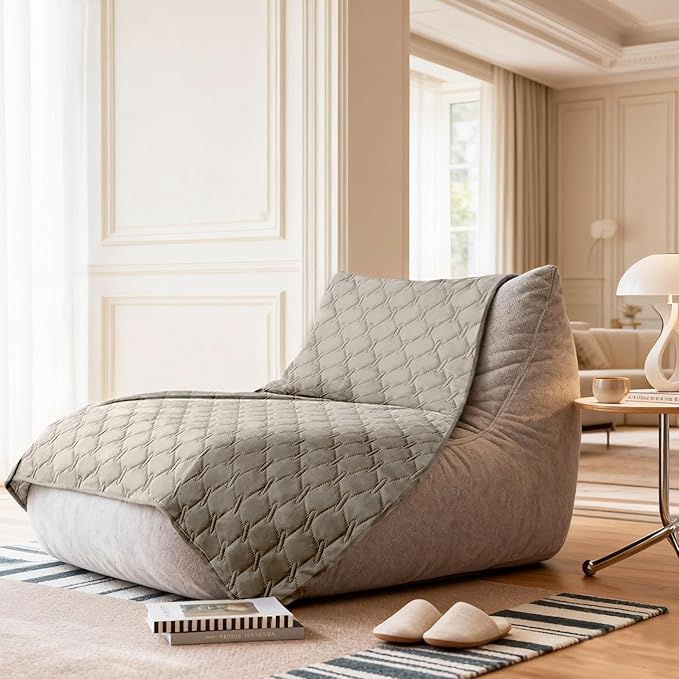 gogobunny 100% Double Sided Waterproof Dog Blanket Soft Pet Bed Cover Reversible Protect Furniture Couch Sofa Car for Puppy Large Dog Cat (Dark Stone/Light Stone, 82x82 Inch (Pack of 1))