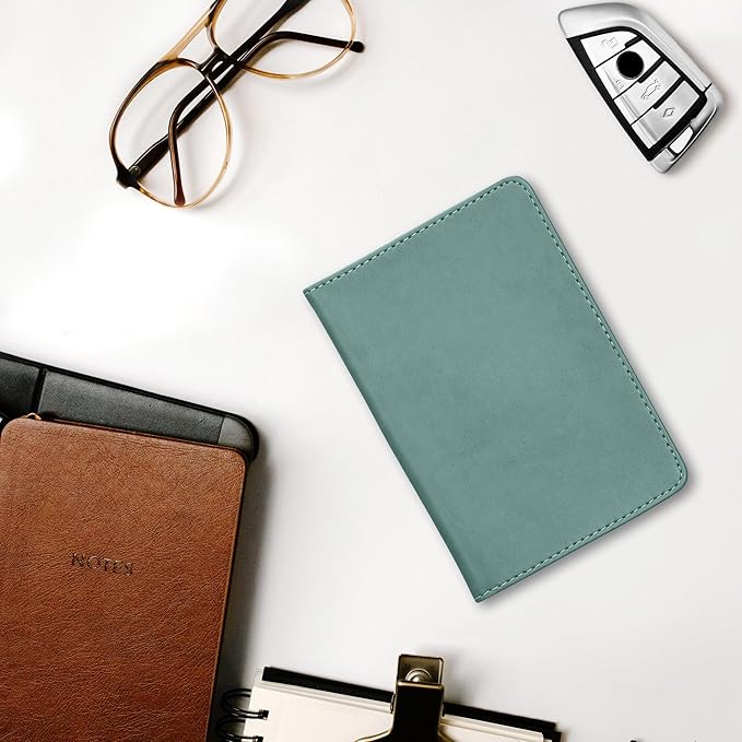 kwmobile Registration and Insurance Holder - Car Document Holder for Vehicle Documents and Cards - PU Leather - Black