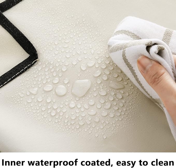 Bonuci 3 Pcs Laundry Sorter Replacement Bags Hamper Cart Removable Replacement Laundry Storage Organizer Bag Hamper Liner, No Hooks 14.76 x 8.66 x 21.65 Inch (Beige)