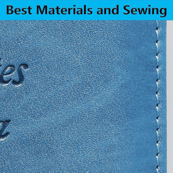 Passport Holder With Luggage Tag Travel Essentials Passport Cover Wallet RFID Blocking Leather Case International Must Haves Travel Accessories Women Men(115#Blue)