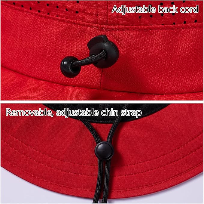 UPF 50+ Bucket Sun Hat with Laser Perforated Mesh Cooling Adjustable Breathable Lightweight for Outdoor Men Women