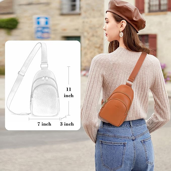 INICAT Crossbody Sling Bags Fanny Packs Valentine's Day Gifts Vegan Leather Travel Vacation Essentials Purses Women