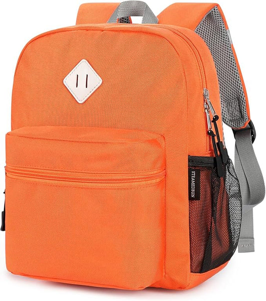 STEAMEDBUN Toddler Backpack for Girls 2-4,Kindergarten Backpack for Girls,Preschool Backpack,Mini, Orange