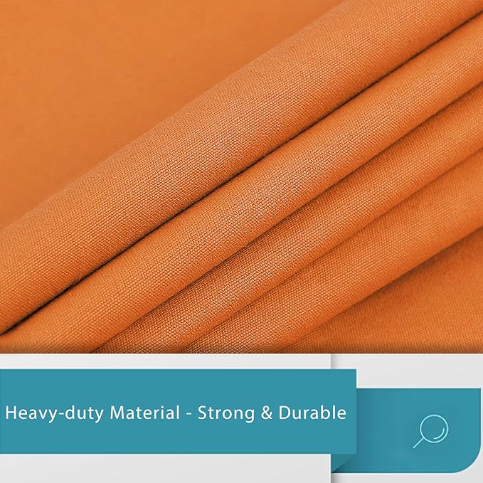 LOLOMLO Extra Large Canvas Laundry Bags with Handles & Drawstring Closure, Heavy Duty Tears Resistant Clothes Storage Travel Bags,25.5"x34",Orange