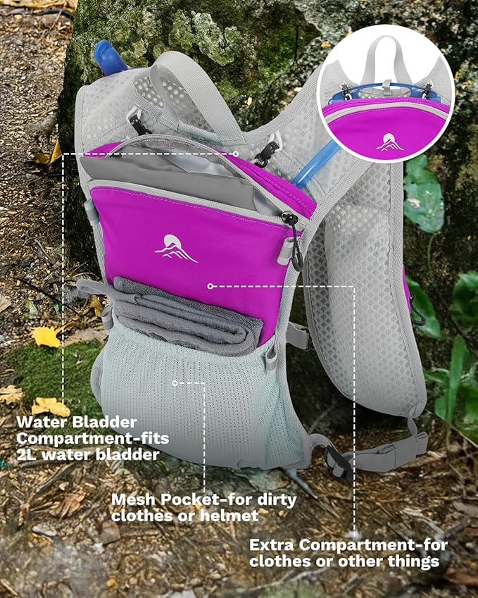 Running Vest for Women and Men, Hydration Running Backpack, Runners Vest, Hydration Vest, with Front Phone Holder, Adjustable Chest and Waist Strap