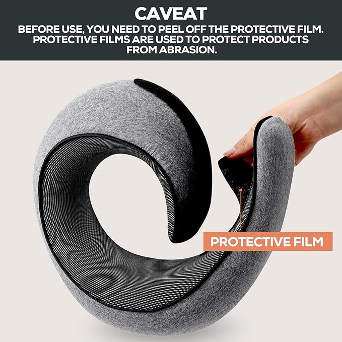 Travel Pillow uses Memory Foam to Support Neck Comfort, car Travel, Compact,Airplane Sleep Pillow Gray