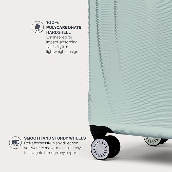 Travelpro Pathways 3 Hardside Expandable Luggage, 8 Spinner Wheels, Lightweight Hard Shell Suitcase, Cloud Grey, Carry On 21 Inch