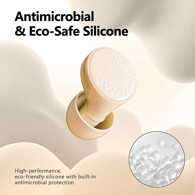 Ear Plugs for Sleeping Noise Cancelling, 45dB for Noise Reduction, Noise-Reducing Earplugs for Sleeping, Concerts, Shooting, Silicone Hearing Protection Earbuds with 8 Eartips (Beige, One Size)