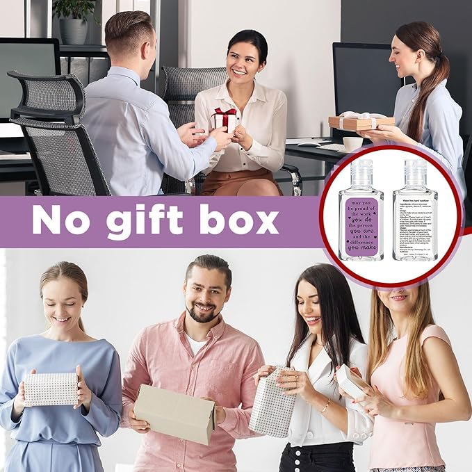 30 Pcs Thank You Gifts for Coworker Mini Hand Sanitize Gel Bulk Scent Hand Sanitizer Travel Size Inspirational Appreciation Gifts for Party Supplies Friends Teacher Employee