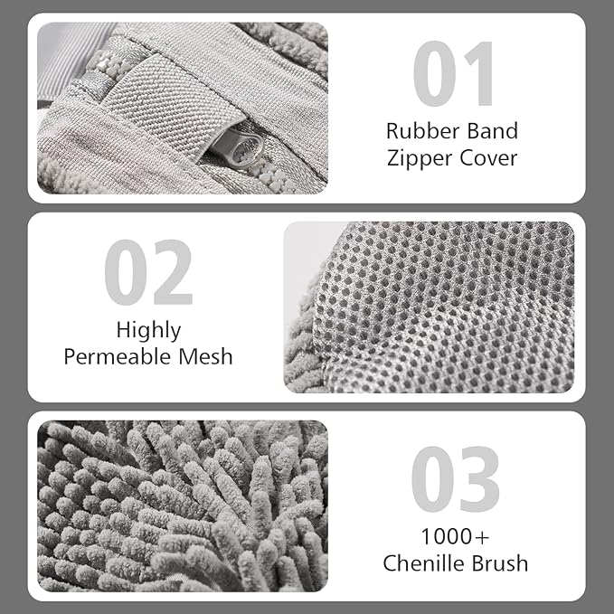 HEAVYWOOD Shoes Bag for Washing Machine Reusable Shoe Cleaning Washing Machine Bag Sturdy Anti-Rust Zipper 15.7’’*7.8’’ Shoe Laundry Bag for Washer and Dryer for Sneakers (Gray, 2Packs)