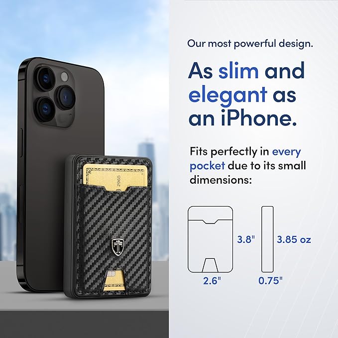 TRAVANDO Swype Slim Wallet for Men Metal RFID Blocking Mens Wallet Card Case (Without AirTag* Pocket)