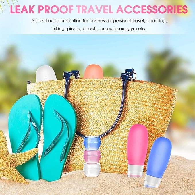 17 Pack Travel Bottles, TSA Carry On Containers, 3oz Leak Proof Travel Accessories Toiletries,Travel Shampoo And Conditioner Bottles, Travel Essentials, Squeezable Silicone Lotion Liquids Tubes