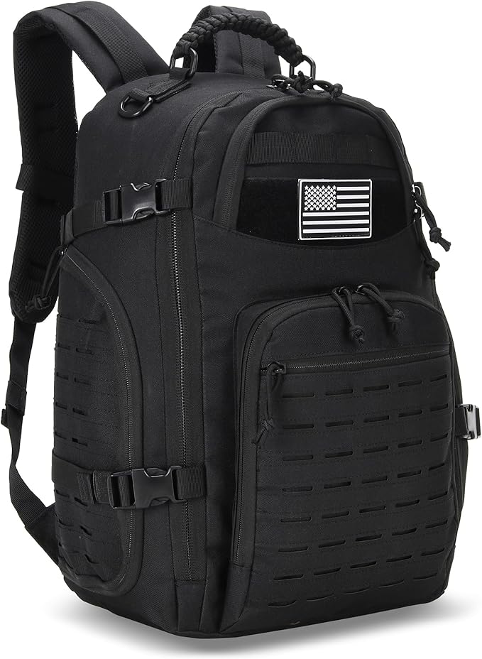 30L Hiking Backpack Lightweight Outdoor Daypack Camping Backpack Outdoor Travel Daypack Day Pack for Man Woman (Black)