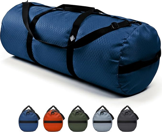Diamond Ripstop Duffle Bags, Ultra Tough & Tear Resistant, Reinforced Stitching, Weatherproof, Packable Foldable Duffle Bag for Traveling