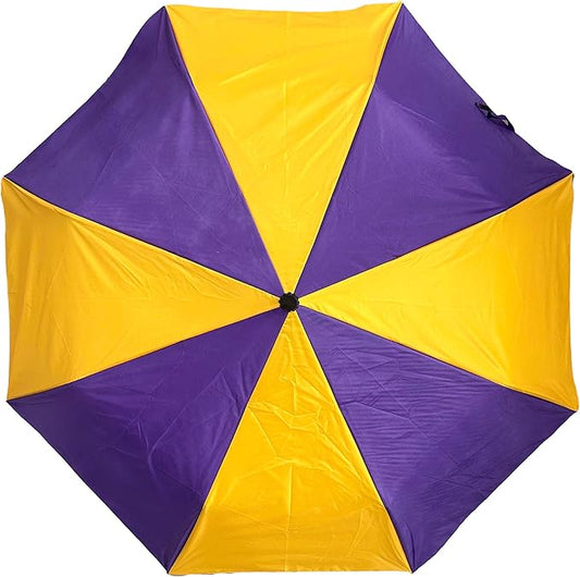 Topsy Turvy Compact Umbrella for Sports Games, Travel, Rain, UV Protection, & Everyday Use, Team Colors