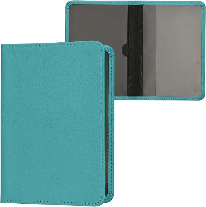 kwmobile Registration and Insurance Holder - Car Document Holder for Vehicle Documents and Cards - PU Leather - Black