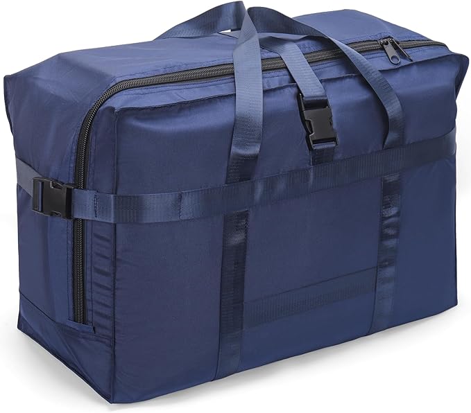 80L Foldable Travel Duffle Bag for Men and Women - Large Collapsible Duffel Bag - Waterproof Overnight Weekender Bag for Travel, Moving