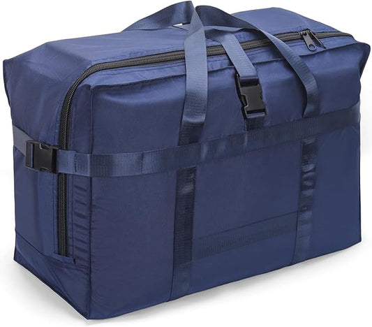 80L Foldable Travel Duffle Bag for Men and Women - Large Collapsible Duffel Bag - Waterproof Overnight Weekender Bag for Travel, Moving