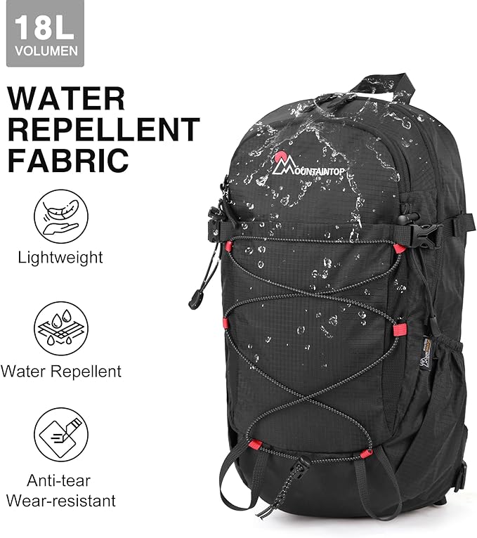 MOUNTAINTOP 18L/25L/40L Hiking Backpack,Lightweight Travel Backpack with Rain Cover for Outdoor Backpacking, Camping