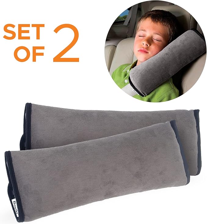Travel Pillow – Neck & Head Support Cushion for Airplane, Car, Train & Office – Comfortable Travel Neck Pillow for Sleeping – Compact Portable Neck Pillow for Adults & Kids (Pillow Pads)