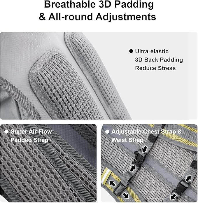 Everfun Hydration Backpack 18L with Water Bladder 2L/3L Hiking Water Backpack Women Men Hydration Pack Insulated Lightweight Day Hydropack with Storage for Hiking, Biking, Running, Festival