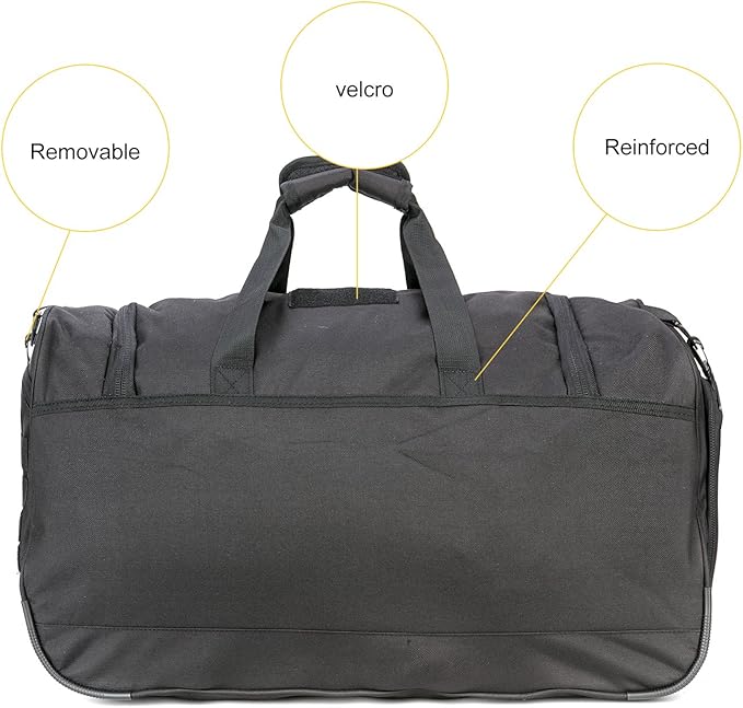 Gym Bag Duffle Bags for Men Women with Shoes Compartment Sport Weekend Travel Overnight Carry On Bag for Tactical Military Travel Work Out Bags (2.0 Black)