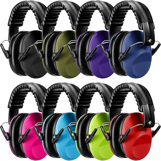 JaGely 8 Pieces Kids Ear Protection Earmuffs Noise Canceling Headphones Hearing Protection Ear Muffs Noise Reduction Sound Proof Headphones for Children Toddler
