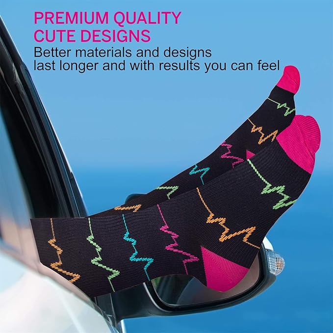 LEVSOX Compression Socks Women and Men, 20-30mmHg, Best for Nurses, Travel, Pregnancy