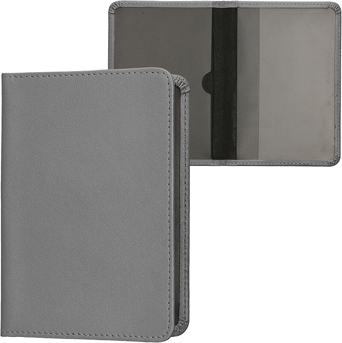kwmobile Registration and Insurance Holder - Car Document Holder for Vehicle Documents and Cards - PU Leather - Black