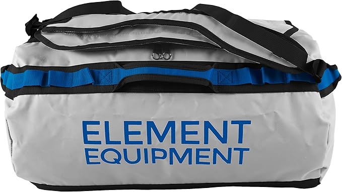Element Equipment Trailhead Duffel Bag Shoulder Straps Waterproof Light Grey/Blue Medium