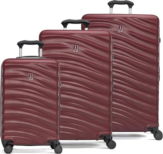 Travelpro Maxlite Air V2 Hardside Expandable Luggage, 8 Spinner Wheels, Lightweight Hard Shell, TSA lock, Cabernet, 3-Piece Set (21/25/28)