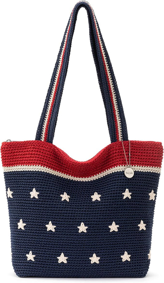 The Sak Casual Classics Tote Bag - Hand Crochet Woman's Purse For Everyday, Travel, Beach Bag - Handbag With Shoulder Straps
