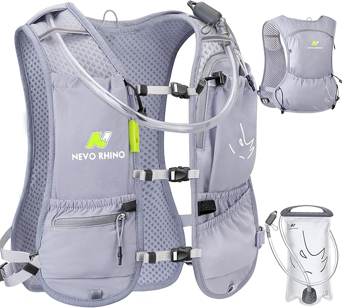 Running Vest with Water Bladder 1.5 Liter, Small Hydration Water Vest, Lightweight Hydration Pack Multi-Pocket 11x - for Hiking Race Trail Marathon for Women Men